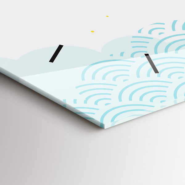 Zegar poziomy Dekoracyjny wzór