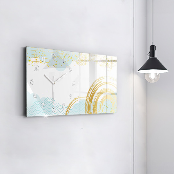 Zegar poziomy Dekoracyjny wzór