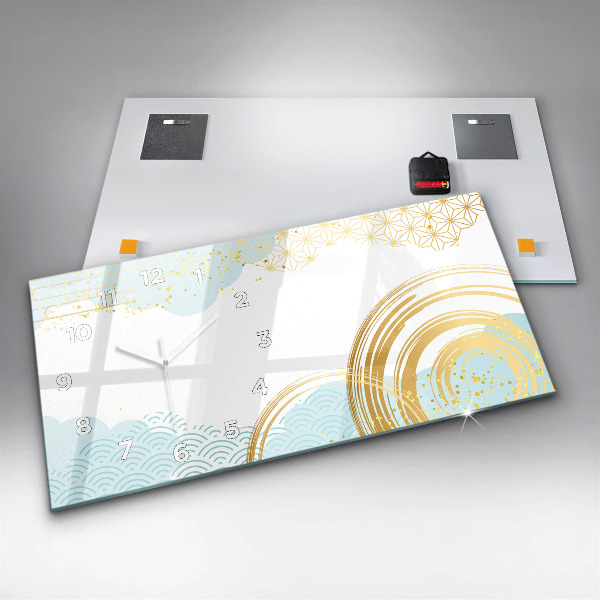 Zegar poziomy Dekoracyjny wzór