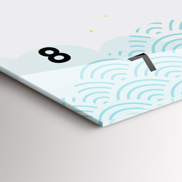 Zegar poziomy Dekoracyjny wzór