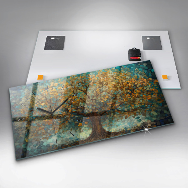 Zegar poziomy Drzewo mozaikowe