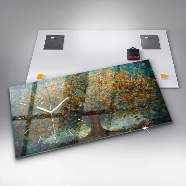 Zegar poziomy Drzewo mozaikowe