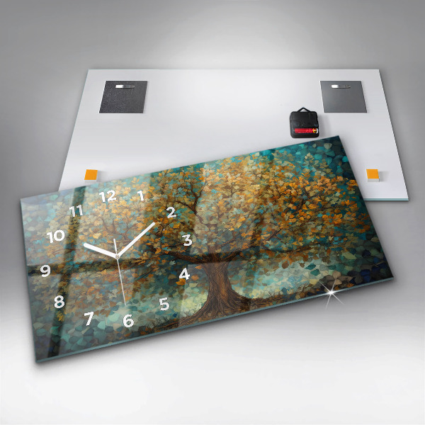 Zegar poziomy Drzewo mozaikowe