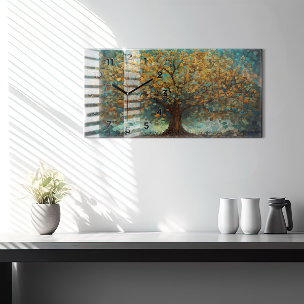 Zegar poziomy Drzewo mozaikowe