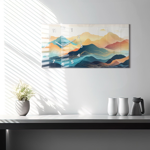 Zegar poziomy Krajobraz górski