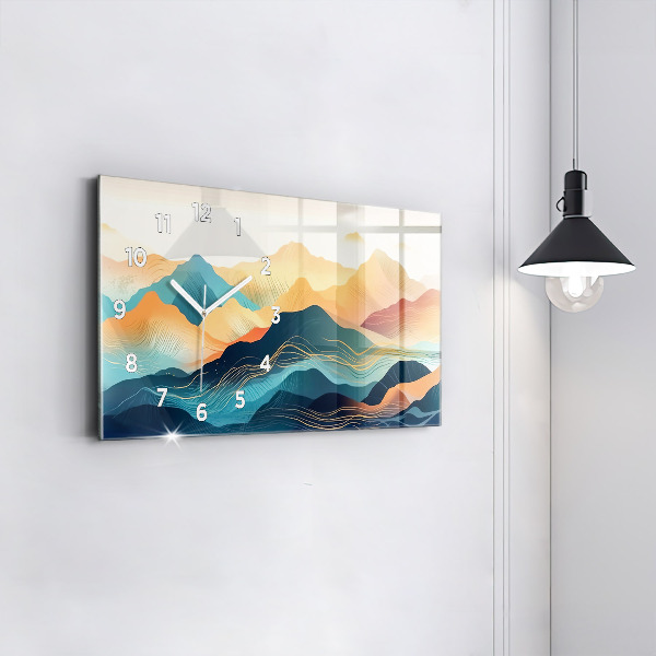 Zegar poziomy Krajobraz górski