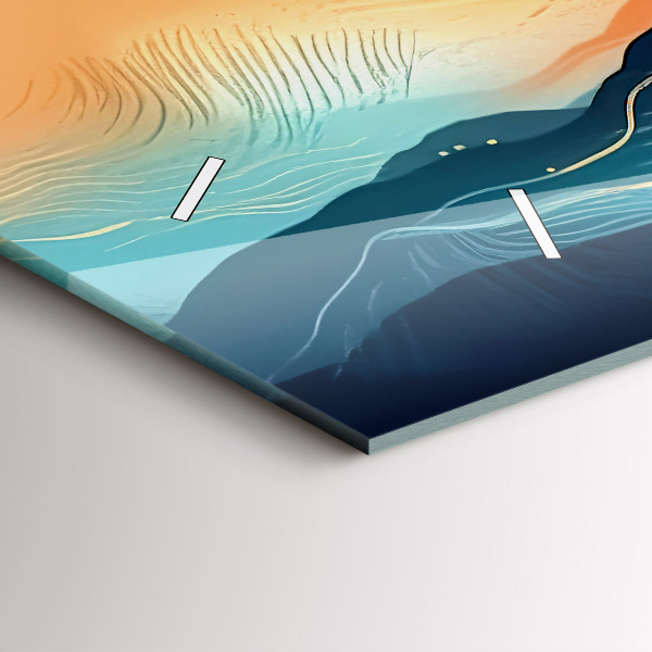 Zegar poziomy Krajobraz górski