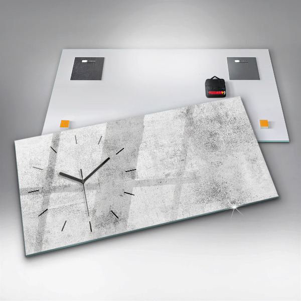 Zegar poziomy Betonowy mur