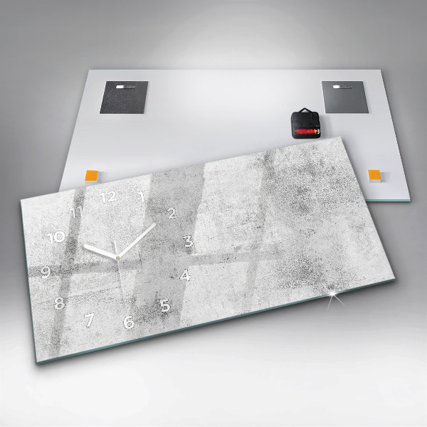 Zegar poziomy Betonowy mur