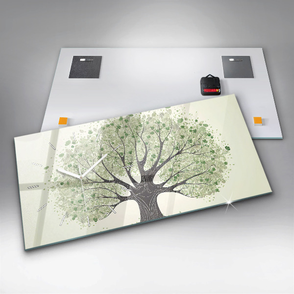 Zegar poziomy Duże drzewo natura