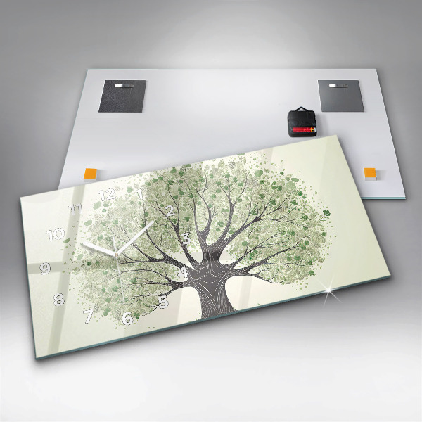 Zegar poziomy Duże drzewo natura