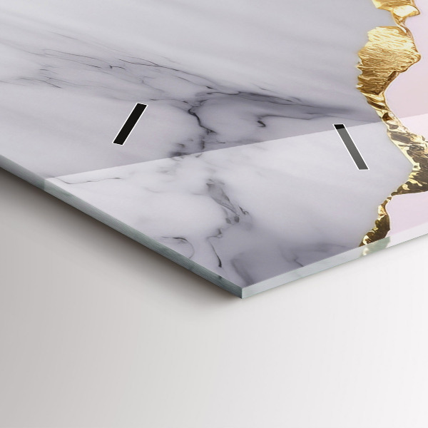 Zegar poziomy Wzór marmurowy