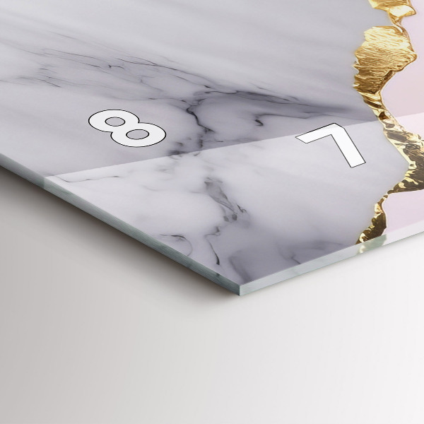 Zegar poziomy Wzór marmurowy