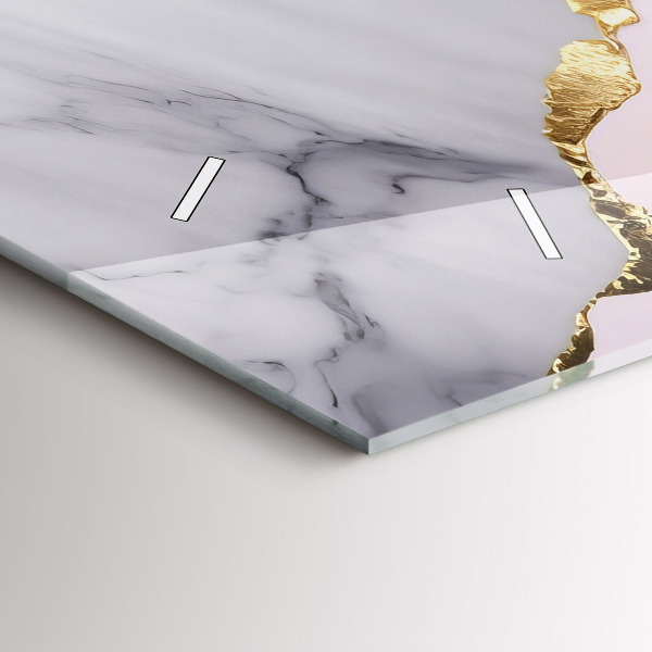 Zegar poziomy Wzór marmurowy