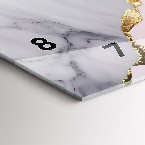 Zegar poziomy Wzór marmurowy