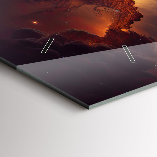 Zegar szklany poziomy Kosmiczny świat gwiazd