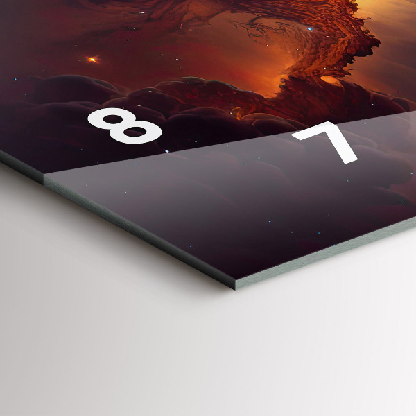 Zegar szklany poziomy Kosmiczny świat gwiazd