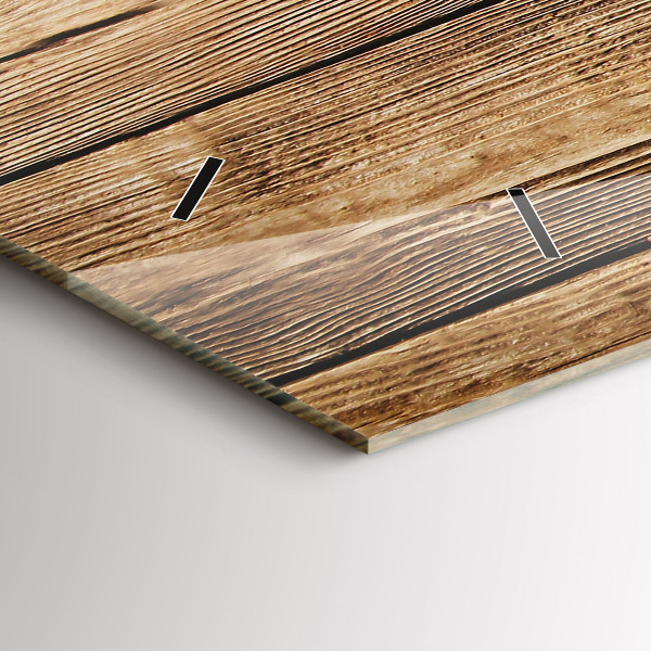 Zegar ścienny poziomy Drewniane deski