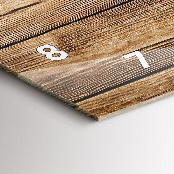 Zegar ścienny poziomy Drewniane deski