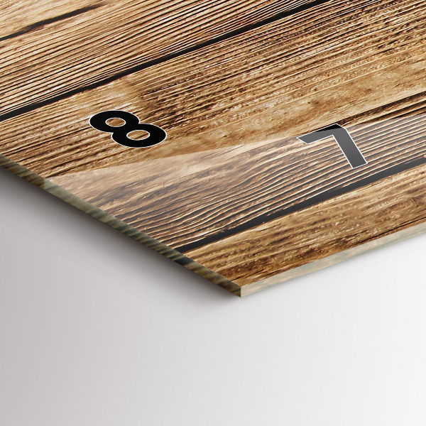 Zegar ścienny poziomy Drewniane deski