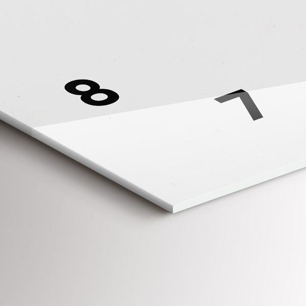 Zegar szklany poziomy Marmur sztuka