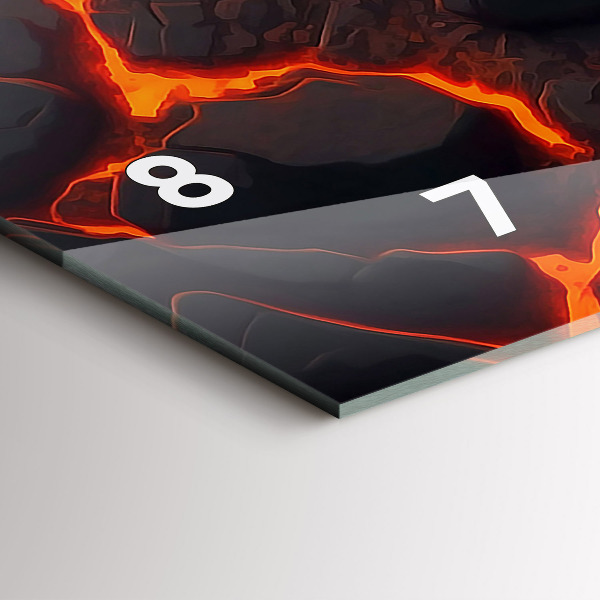 Zegar szklany poziomy Lawa wulkan