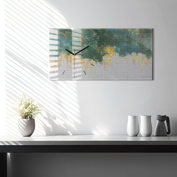 Zegar szklany poziomy Dekoracyjny wzór