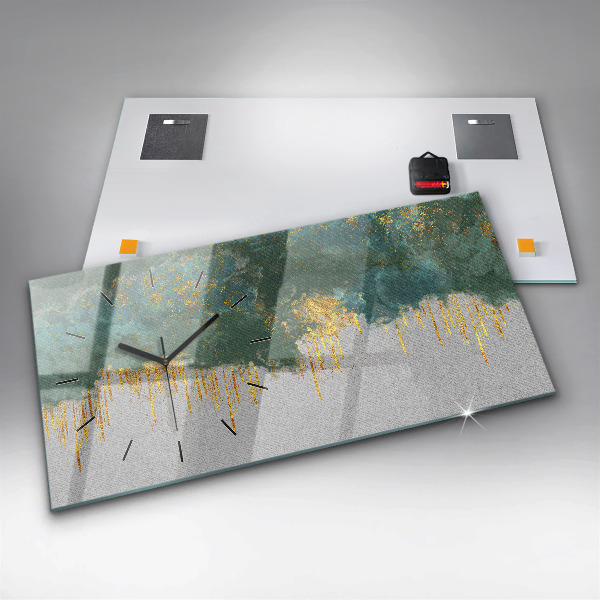 Zegar szklany poziomy Dekoracyjny wzór