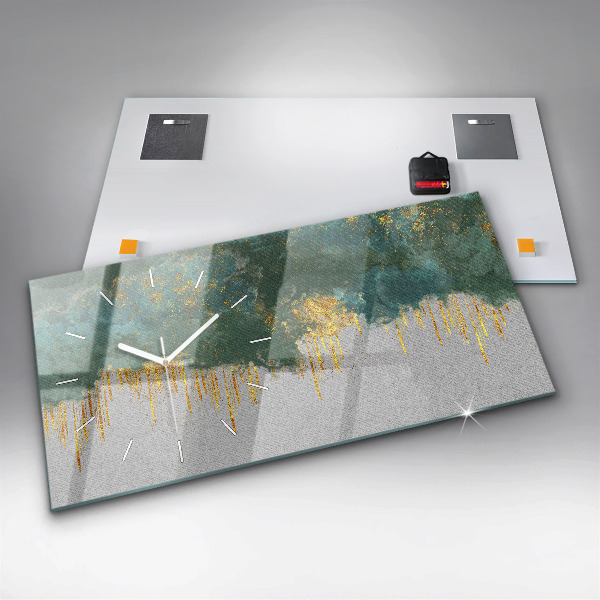 Zegar szklany poziomy Dekoracyjny wzór