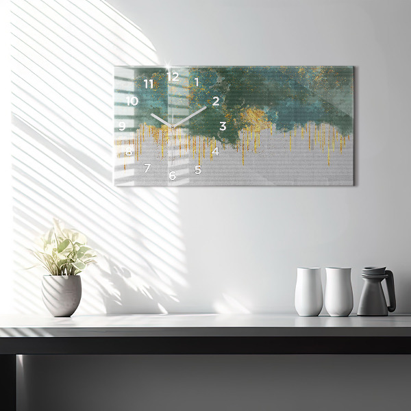 Zegar szklany poziomy Dekoracyjny wzór