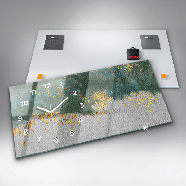 Zegar szklany poziomy Dekoracyjny wzór