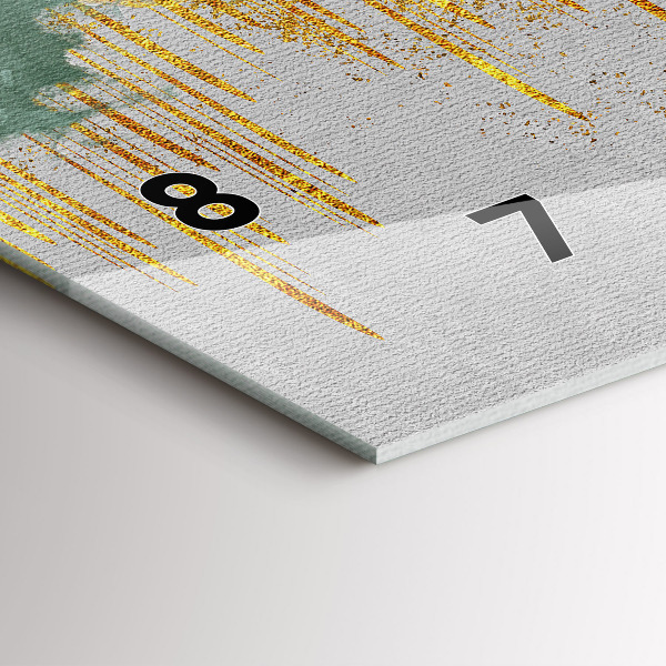 Zegar szklany poziomy Dekoracyjny wzór