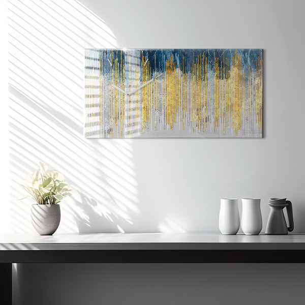 Zegar szklany poziomy Dekoracyjny wzór