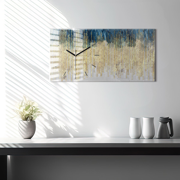 Zegar szklany poziomy Dekoracyjny wzór