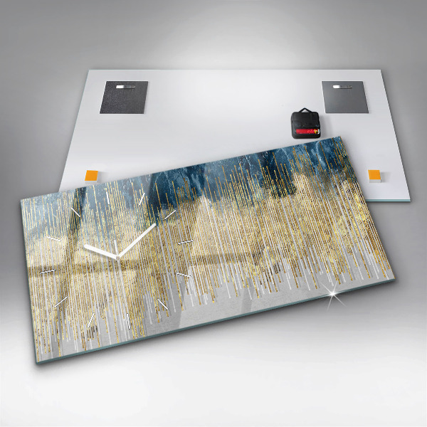 Zegar szklany poziomy Dekoracyjny wzór