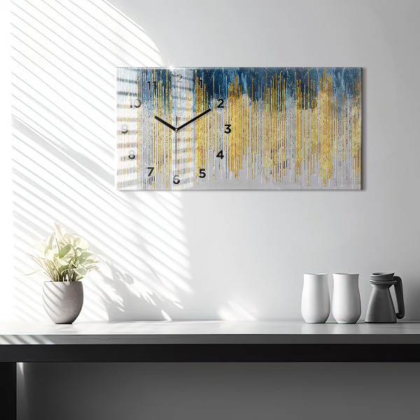 Zegar szklany poziomy Dekoracyjny wzór