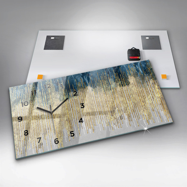 Zegar szklany poziomy Dekoracyjny wzór