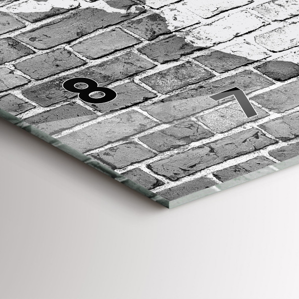 Zegar ścienny poziomy Mapa świata na murze