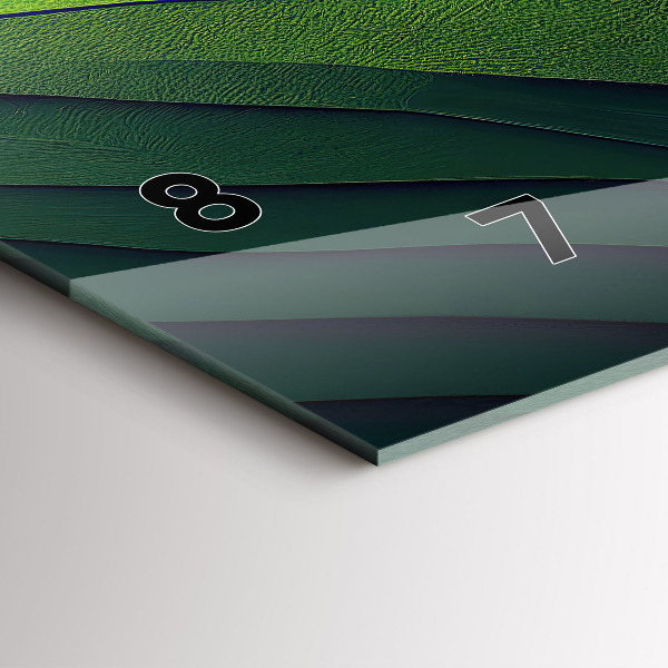 Zegar szklany poziomy Abstrakcja Zielone Pola