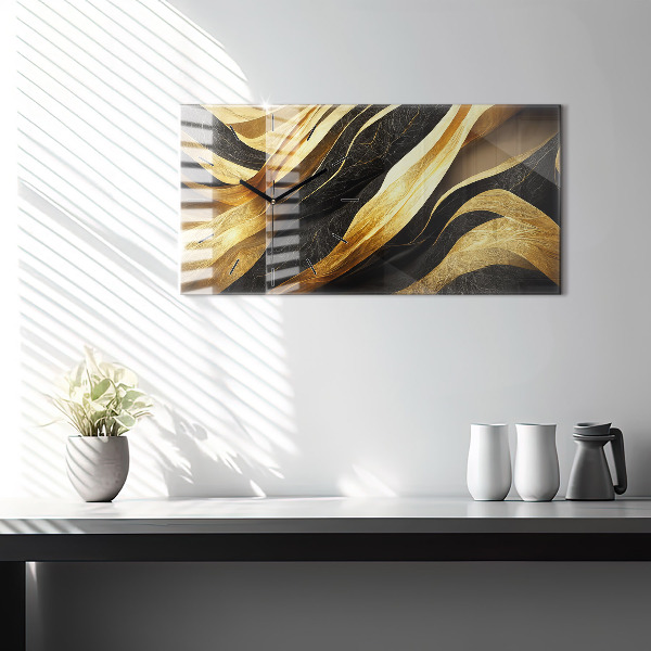 Zegar szklany poziomy Elegancka abstrakcja