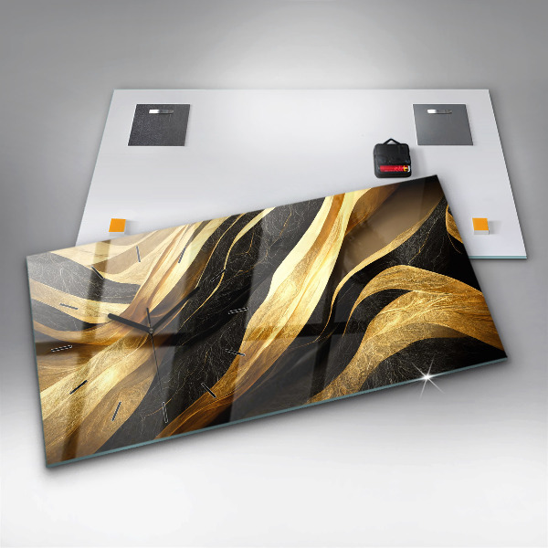 Zegar szklany poziomy Elegancka abstrakcja