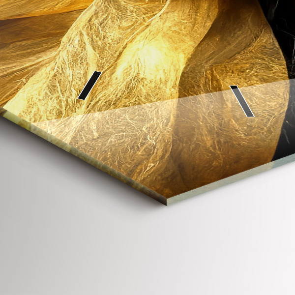 Zegar szklany poziomy Elegancka abstrakcja