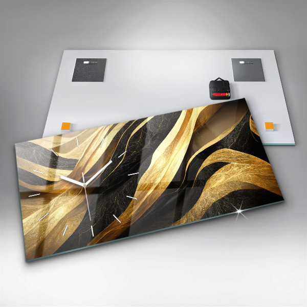 Zegar szklany poziomy Elegancka abstrakcja