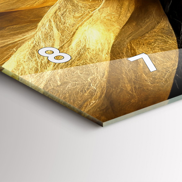 Zegar szklany poziomy Elegancka abstrakcja