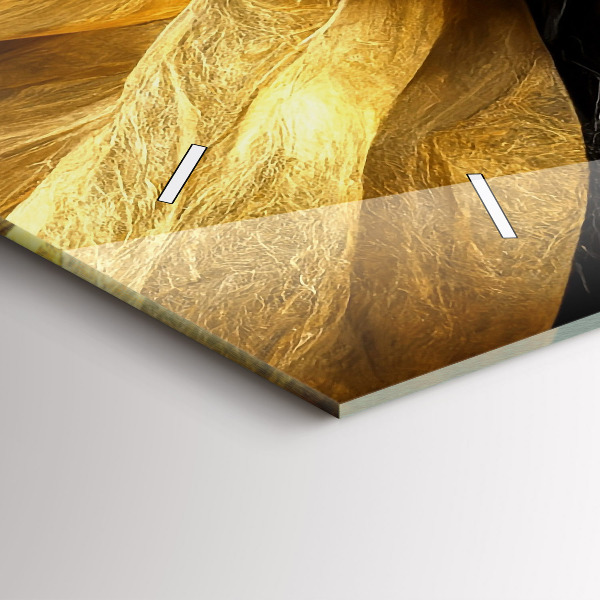 Zegar szklany poziomy Elegancka abstrakcja