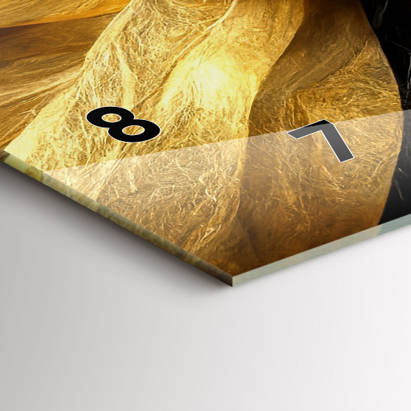 Zegar szklany poziomy Elegancka abstrakcja