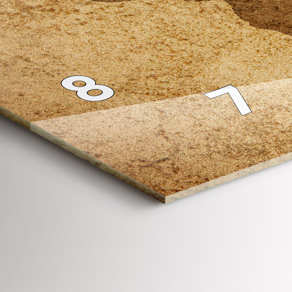 Zegar ścienny poziomy Mapa świata vintage