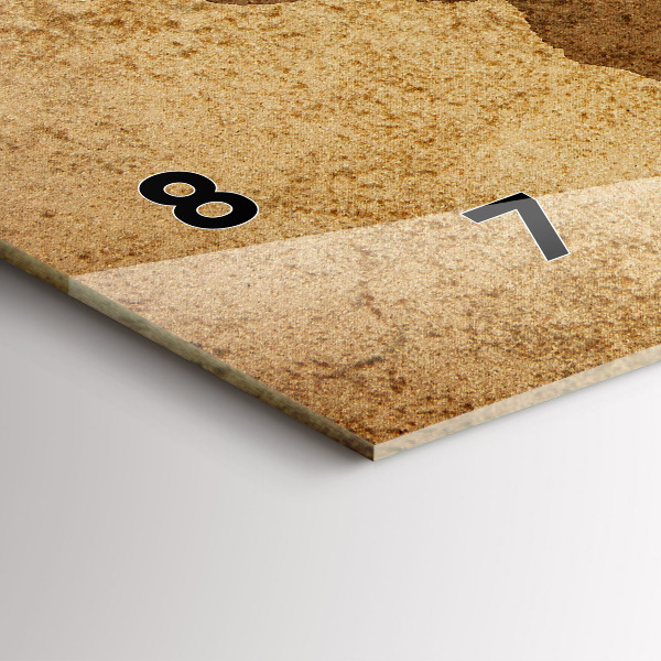 Zegar ścienny poziomy Mapa świata vintage