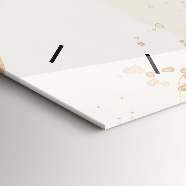 Zegar szklany poziomy Akwarela plamy