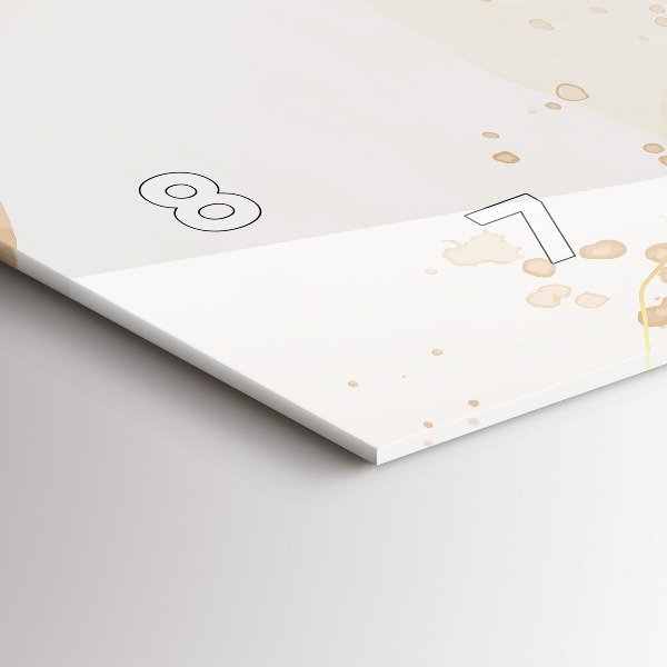 Zegar szklany poziomy Akwarela plamy